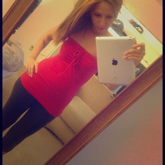 Red tube top