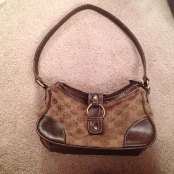 Small tan and brown purse