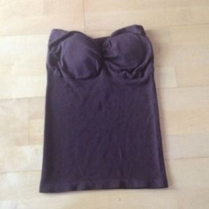 Slightly padded brown tube top