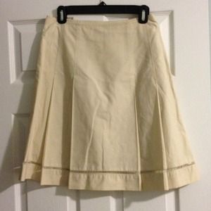 Pretty cotton A-line skirt with hem stitch detail