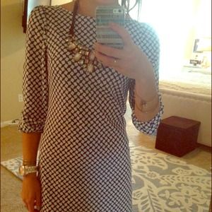 Blue and White Sleeve Dress (Small)