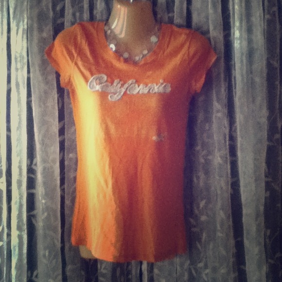 Orange hollister tee