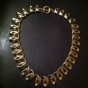 Bold gold necklace