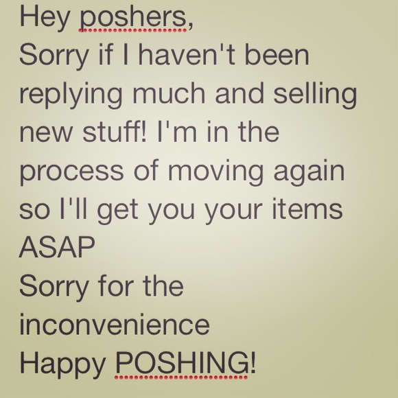 Hey poshers I'm sorry