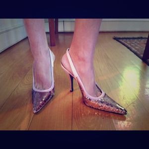 Dolce & Gabbana pink sequin slingbacks