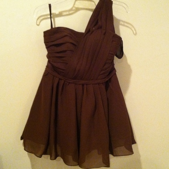 Chocolate brown bridesmaid/cocktail dress
