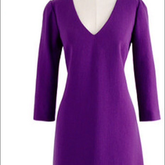 ⭐️PRICE DROP⭐️J. Crew wool crepe v neck mini dress