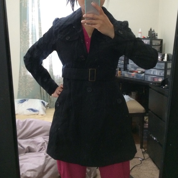 SALE New! Wool black coat - Picture 3 of 4