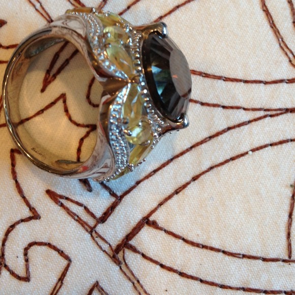 Smoky Topaz and Citrines set in Sterling Silver - Picture 2 of 2