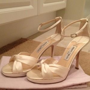 Jimmy Choo Ivory Satin Pumps