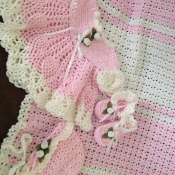 Dresses & Skirts - Beautiful baby crochet set.   SOLD