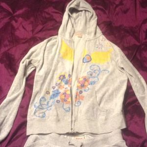 Grey Mossimo velour sweat suit