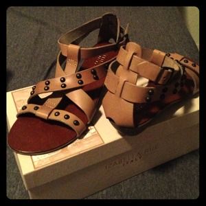 Brand new tan sandals never worn.