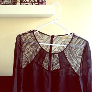 Sexy long sleeved silk top // AWESOME DEAL