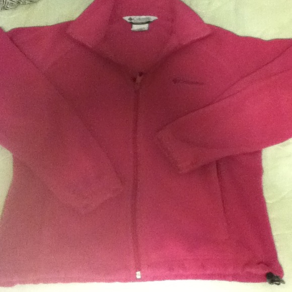 Hardly worn pink Columbia zip up sweater - Picture 2 of 4