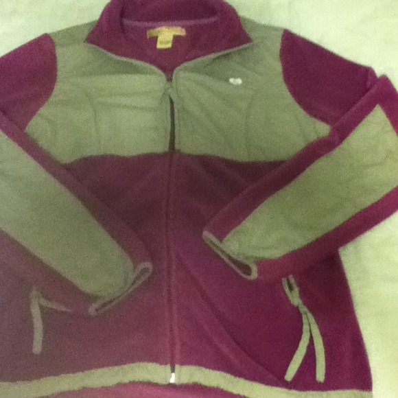 Jj authentic zip up pink&gray sweater! - Picture 3 of 4