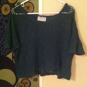 Forest green Crochet top