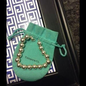 Authentic Tiffany and Co. Silver ball bracelet.