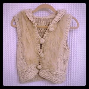 Hooded Vest w/ Faux Fur