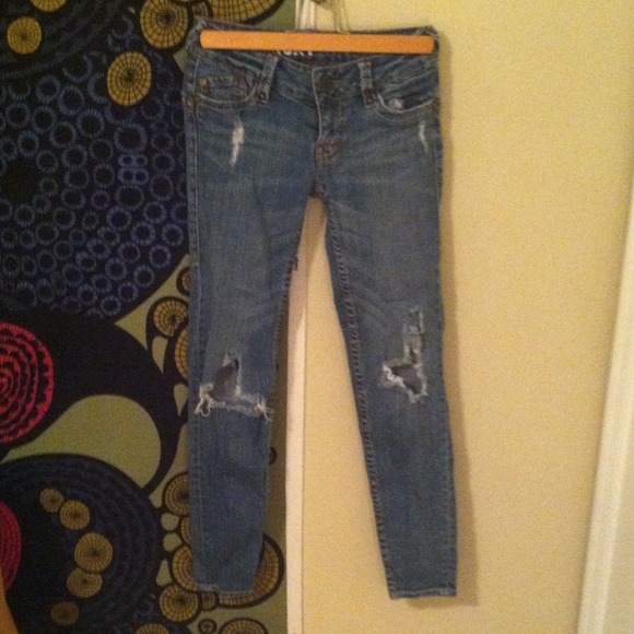 Roxy distressed skinny jeans