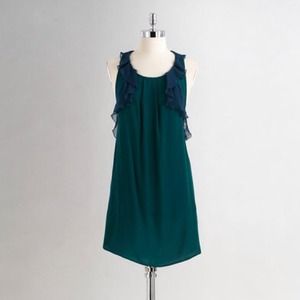 Pine Green Free People Dress w/ Ruffle Detail