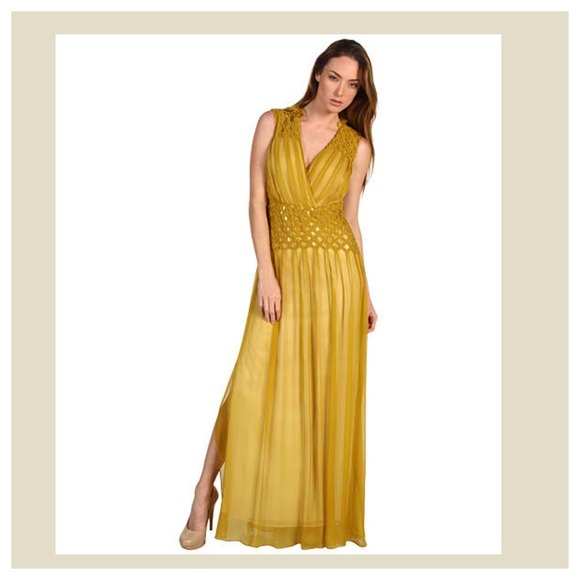 tahari yellow dress