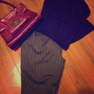 Grey pinstrip dress pants