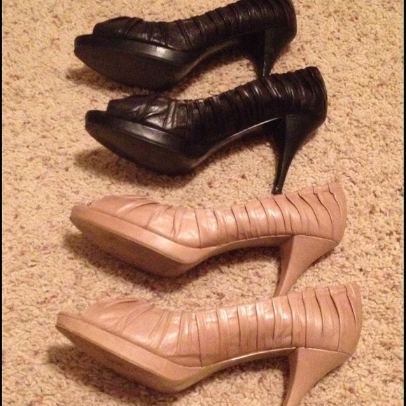 2 pairs of Nine West peep toe heels Size 7 - Picture 3 of 4
