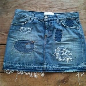 Habitual destroyed denim skirt