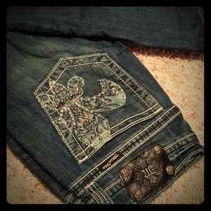sold!-Miss Me Jeans-boot style-embellished pockets
