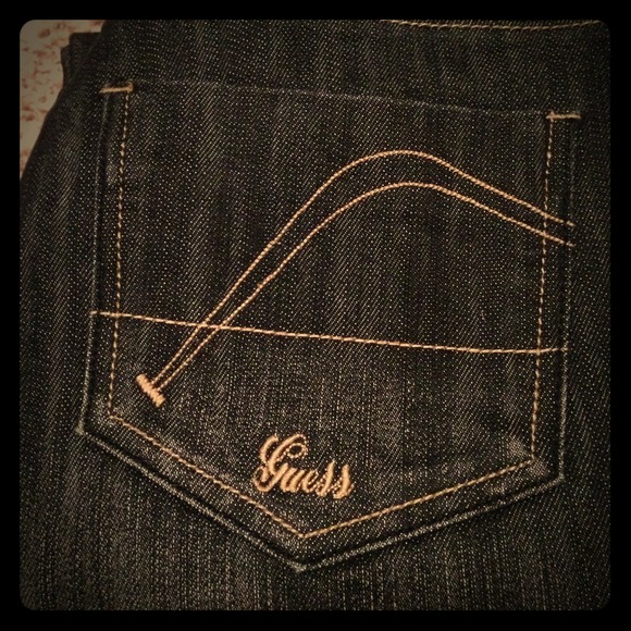 Sold-Guess high rise skinny jeans- black-