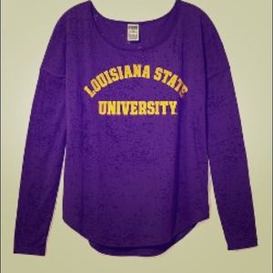 Victoria's Secret Pink LSU Burnout Long-Sleeve