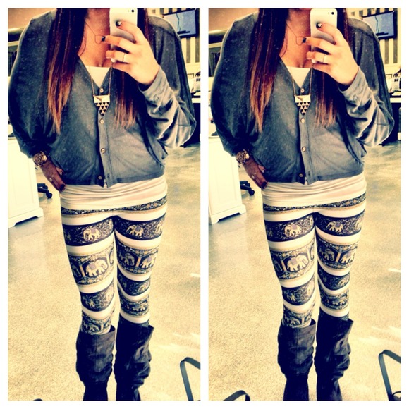 Elephant print leggings