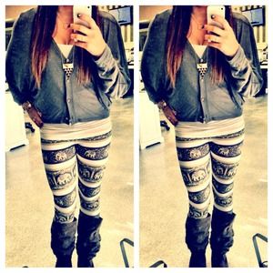 Elephant print leggings