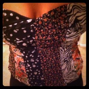 Girly colorful Bebe corset top,S
