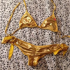 Chyna Dolls all gold bikini.