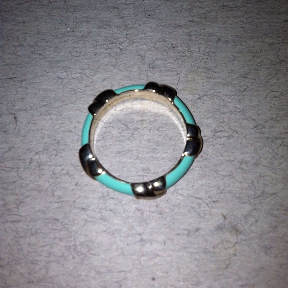 SOLDAuthentic Tiffany & Co. Enamel Ring Sz.7.5 MIN - Picture 3 of 4