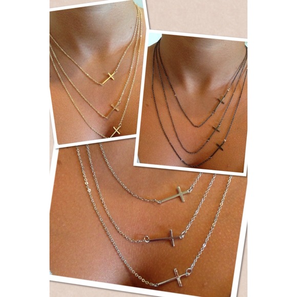 Triple Cross Necklace