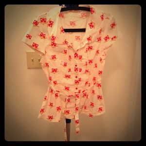 Tulle Belted Tulip Tunic Size Large