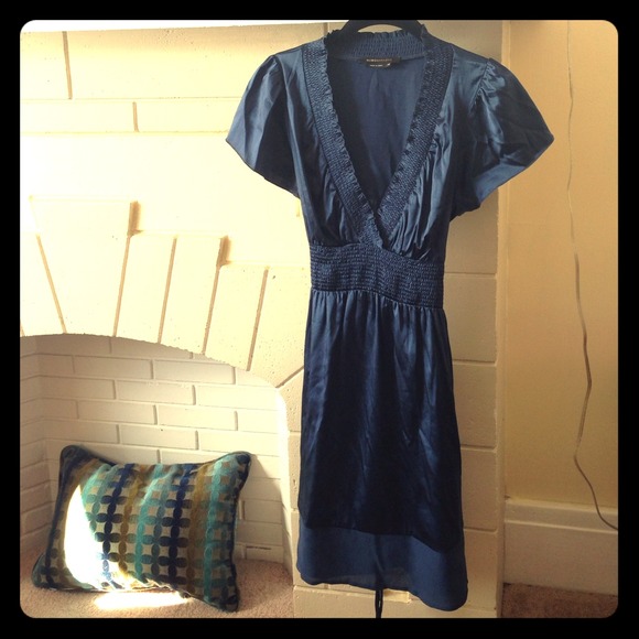 BCBG Tie Back Silk Dress