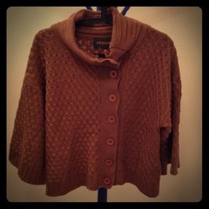 Button Down Kimono Sleeve Sweater Size Large