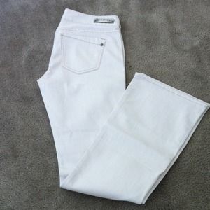 Express boot cut jeans, White, size 8r