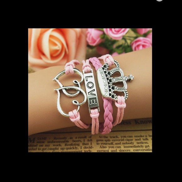 Leather and suede wrap bracelet