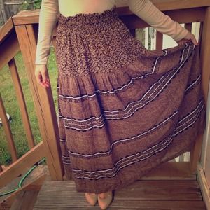 Long loose skirt