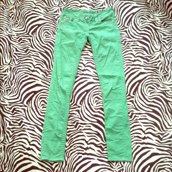 Mint Green Miss Me Jeans