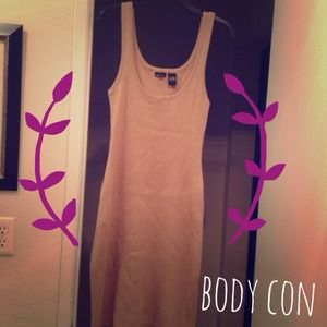 Body com tan sweater dress