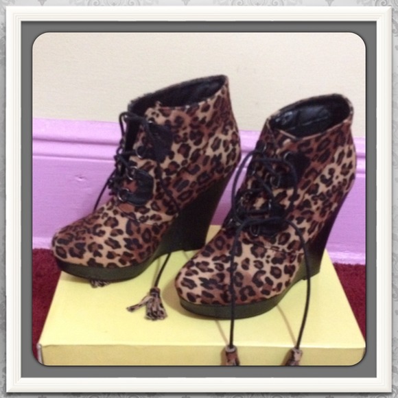 Animal Print Booties
