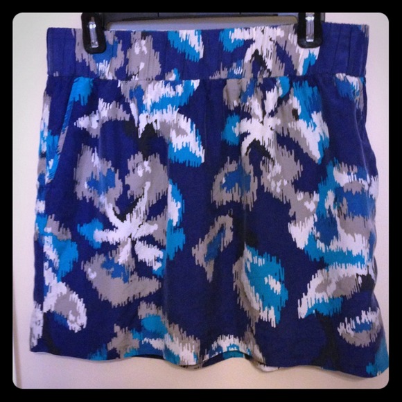 Bundled!LOFT blue silk skirt