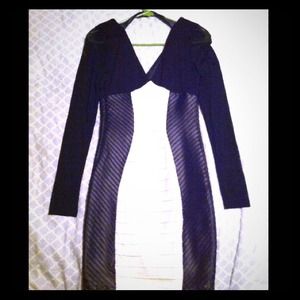 NWOT BeBe leather dress