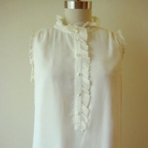 Reserved -- J. Crew ruffled silk blouse - size 8